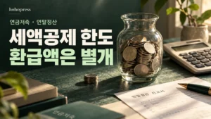 연금저축 연말정산: 세액공제 한도 환급액은 별개